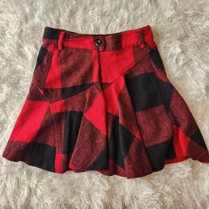 TEN black & red plaid mini skirt, Size 38, US 2